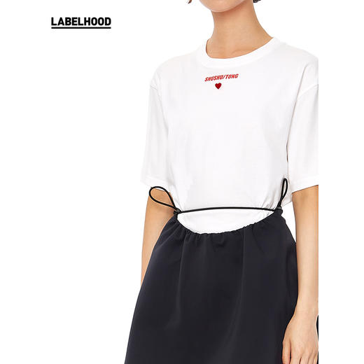 【SHUSHUTONG】蕾虎经典款设计感LOGO爱心短袖棉T恤 商品图4