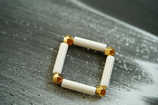 牛骨管银鎏金珠手串 商品图0