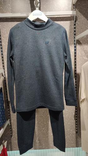 【阿米诺羊毛】SCHIESSER德国舒雅男童阿米诺保暖材质加羊毛小高领保暖套装37/16133W