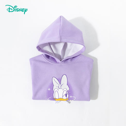 迪士尼宝宝2025春季女童卡通糖果紫连帽套头卫衣ZD1ES004 商品图6