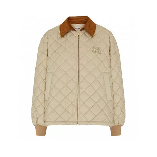 MIU-C 绗缝菱格棉服 商品图0