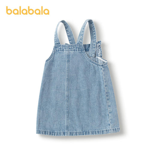 巴拉巴拉童装儿童连衣裙女童春秋装纯棉牛仔背带裙A字型裙子时髦 商品图2