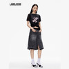 【对倒×LABELHOOD】联名款简约A字裙黑色牛仔半裙 商品缩略图1