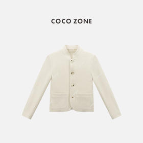 COCO ZONE 绵羊毛莱赛尔混纺立领单排扣外套 CC1C1541