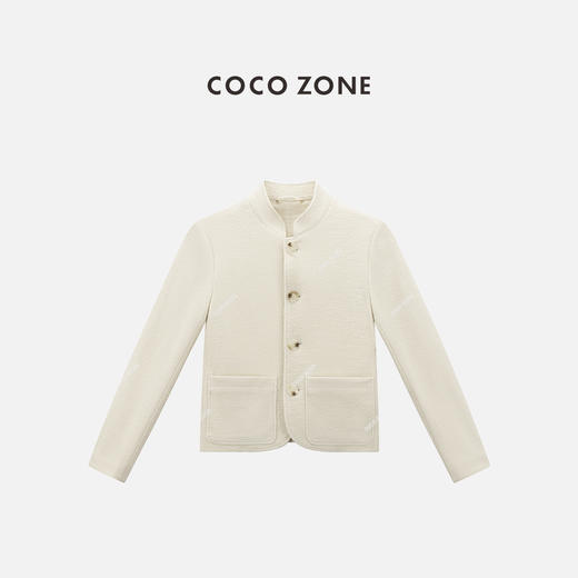 COCO ZONE 绵羊毛莱赛尔混纺立领单排扣外套 CC1C1541 商品图0
