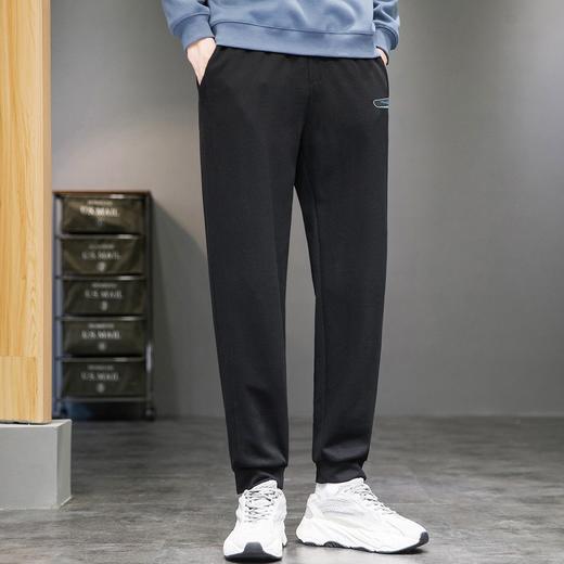 男裤秋冬加绒加厚针织罗纹工艺束脚裤运动长裤青少年休闲裤卫裤 商品图1