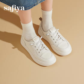 Safiya/索菲娅2025春新款百搭平底学院休闲小白鞋 SFD1112163