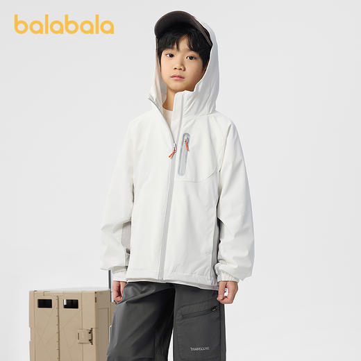 巴拉巴拉童装儿童外套大童男童上衣春装户外连帽便服印花时尚百搭 商品图1
