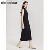 oldcolour春季新款黑色简约高级宽松半高领针织连衣裙女Q110513A1 商品缩略图3