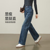 逸阳2024年秋季新款复古直筒牛仔裤、高弹遮肉显瘦窄版阔腿长裤子1436 商品缩略图2