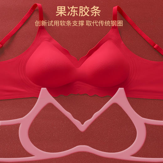 红红火火过大年！【辛ZI娘--鸿运内衣三件套礼盒装系列】果冻条半液态软支撑、提拉聚拢/收纳副乳/久穿稳定塑形、中高腰舒适亲肤内裤、纯棉高弹红袜子，2025年鸿运连连！ 商品图12