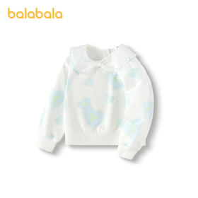 巴拉巴拉童装儿童卫衣女童印花翻领上衣2025新款春装