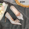 ZHR则则尖头蝴蝶结高跟鞋2025新款气质百搭细跟伴娘鞋单鞋新娘鞋 商品缩略图6
