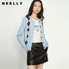 NEELLY纳俪商场同款春新款圆领时髦菱格针织衫女修身毛衣百搭开衫N25012A01036 商品缩略图0