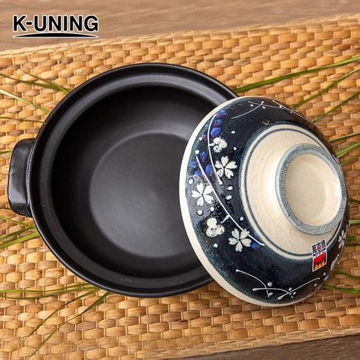 日本进口万古烧梦夜樱花土锅陶瓷砂锅家用煲汤锅炖锅饭锅梦夜樱花陶锅8号 2.1L 商品图4