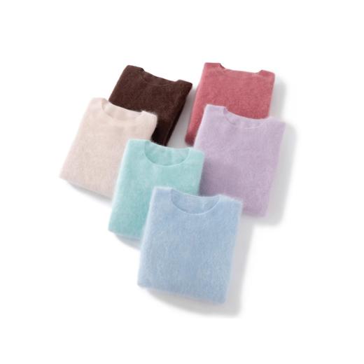 【源头工厂】100纯山羊绒一线成衣无缝拉绒圆领超A级针织衫毛衣 商品图8