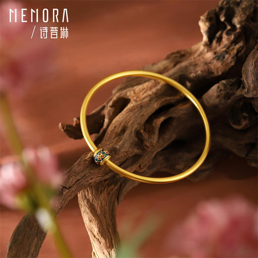 万花系列黄金手镯 足金百搭蝴蝶镯子女士礼物【按克计价黄金1】MEMORA诗普琳GW327001 商品图7