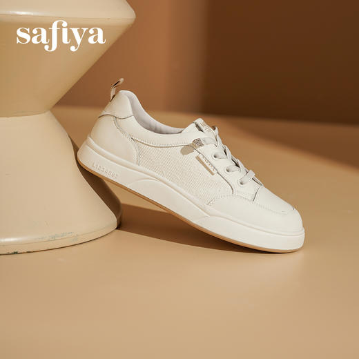 Safiya/索菲娅2025春新款百搭平底学院休闲小白鞋 SFD1112163 商品图5