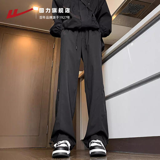 回力冲锋裤男款秋冬新款防风防泼水加绒加厚直筒机能登山裤工装裤768 商品图1