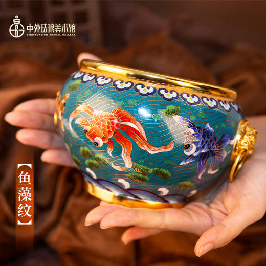掐丝珐琅鱼藻纹缸 商品图5
