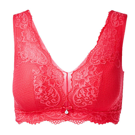 贝佳人正品健康舒适无钢圈背心围内衣轻透性感蕾丝聚拢文胸可插垫 商品图0