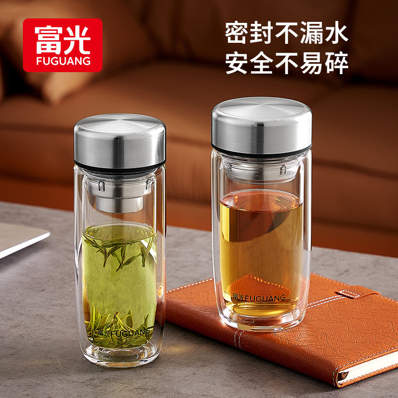 富光鹅蛋双层玻璃杯