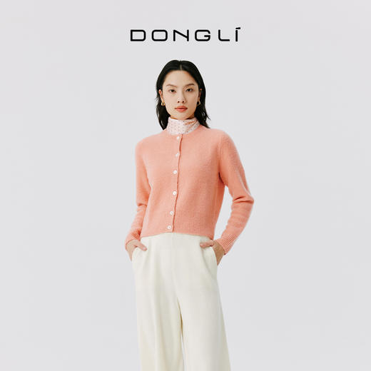 东黎 •山羊绒女士秋冬圈圈纱圆领开衫 4556 商品图7