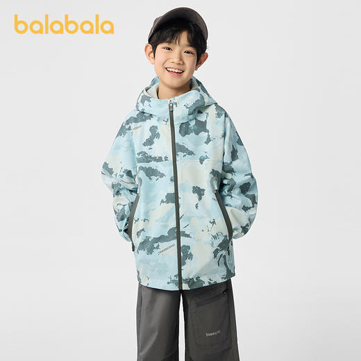巴拉巴拉童装男童外套儿童软壳衣2025新款春上衣迷彩 商品图2