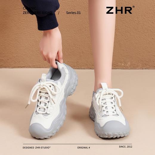 ZHR厚底户外登山鞋女复古百搭网面透气运动休闲鞋女鞋丑萌老爹鞋 商品图0