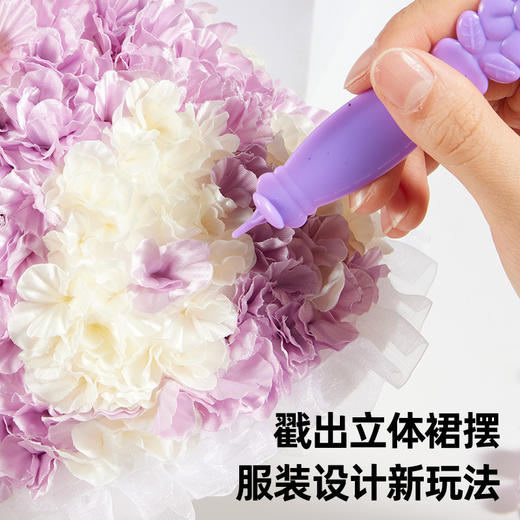 【赠防尘盒+射灯】美乐童年公主服装设计DIY材料包 手工戳戳乐 花花仙子玩偶换装玩具 商品图3