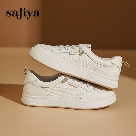 Safiya/索菲娅2025春新款百搭平底学院休闲小白鞋 SFD1112163 商品图6