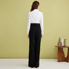 EITIE爱特爱气质飘带撞色收腰通勤显瘦阔腿连体裤2025春季新款A2512501 商品缩略图4