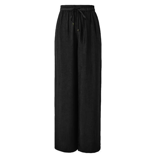 三彩2025春季新款轻奢醋酸禅意裤松紧高腰长裤宽松直筒裤显瘦S 商品图4