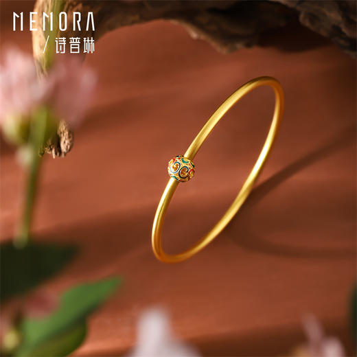 万花系列黄金手镯 足金百搭蝴蝶镯子女士礼物【按克计价黄金1】MEMORA诗普琳GW327001 商品图8