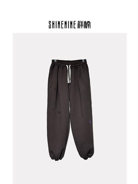 S339036167墨点束脚针织裤