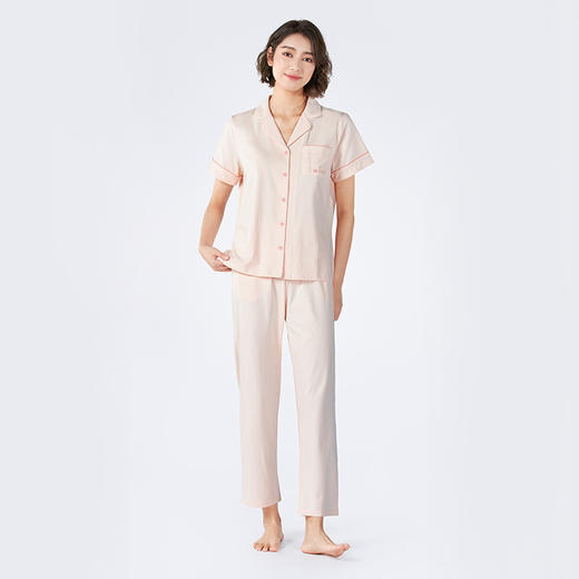 都市丽人女士无尘棉短袖套装薄单面无尘棉亲情蜜语短袖类LHH9A2 商品图4