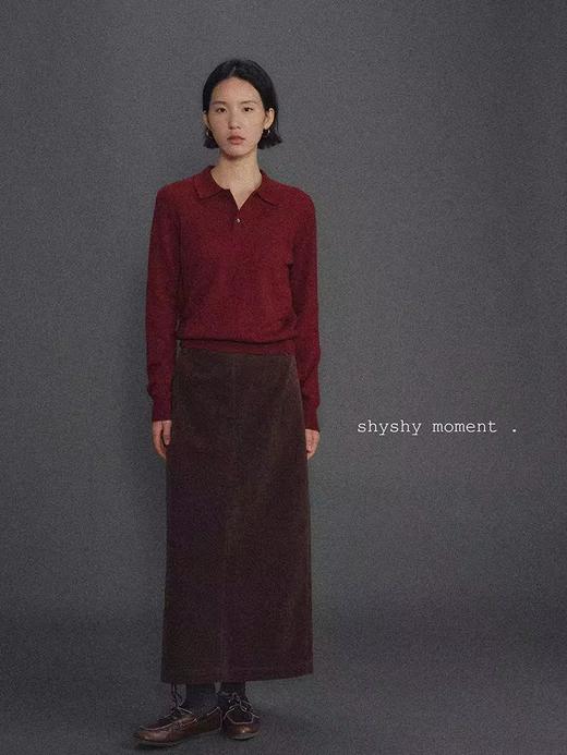 shyshystill/shy202408069/安哥拉红经典棕色麂皮半身裙 商品图1