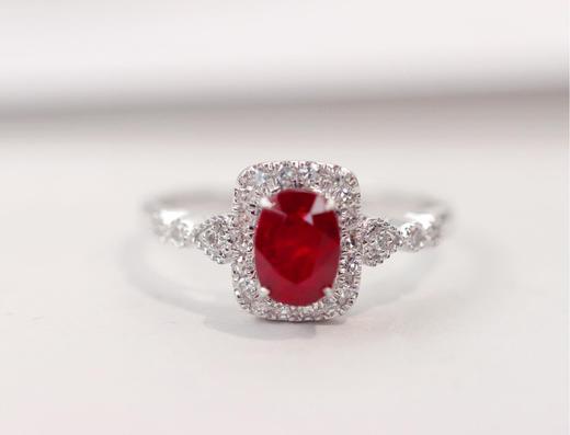 0.7ct刻面红宝石戒指 商品图3