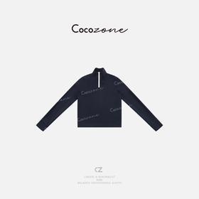 COCO ZONE 春季简约半拉链立领休闲女式打底衫CD2A0047