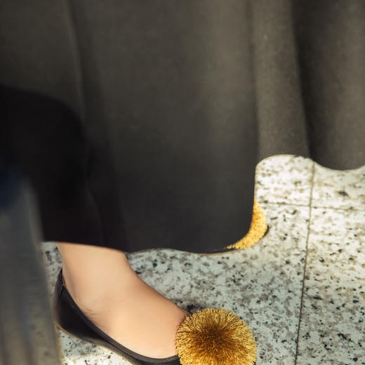 【林栖设计小店】【现货】【非常软很舒适不累脚】原创设计复古百搭单鞋女士低跟鞋子单鞋球球鞋4903291-4961181 商品图6