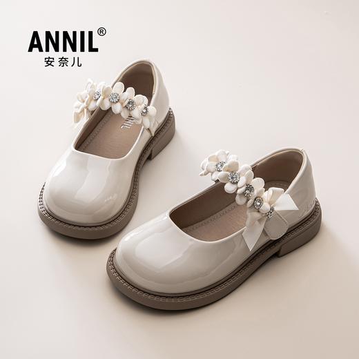 ANNIL/安奈儿女童小皮鞋2025春季新款儿童软底公主黑色中大童玛丽珍单鞋HG5101219 商品图1