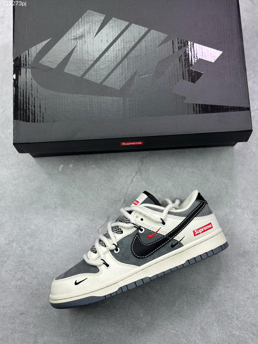 秋冬特惠💰390 Nike SB Dunk Low “SUP联名—绑带黑勾” 周年高端定制 低帮休闲板鞋 商品图2