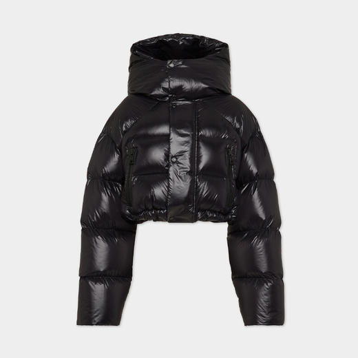 DSQUARED2 女士徽标绗缝连帽羽绒服 黑色 S80AM0040 S60518 900 商品图0