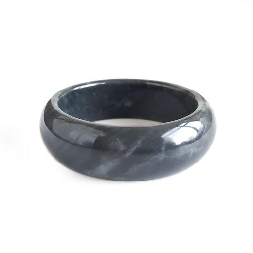 【天然正品】天然无纹裂宽版厚桩57号青花和田玉手镯031224NJM06 现售价：1680 商品图0