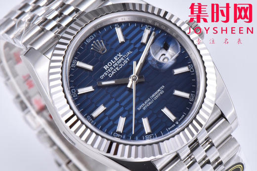 C厂劳力士日志型41mm 蓝色格子盘 3235机 五珠链 904L钢 男士腕表 商品图5