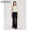 oldcolour春季新品时尚通勤开叉微喇高腰显瘦长裤女Q140703A1 商品缩略图3