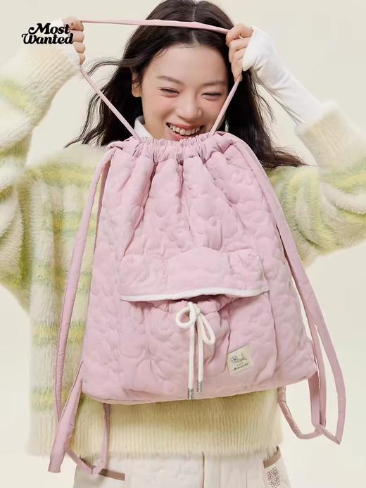 mostwantedlab彩虹/M2434188/小花绗棉双肩束口包 商品图1