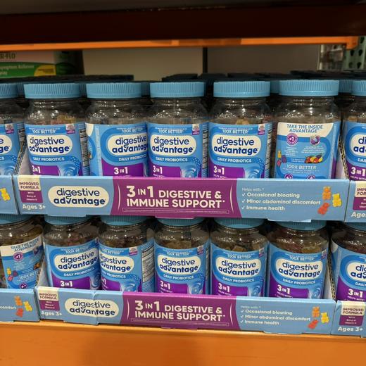 到手价219元/瓶 3岁以上的儿童成人都适用Schiff益生菌助消化软糖Digestive Advantage120粒  美国代购，无中文标签，介意慎拍 商品图6