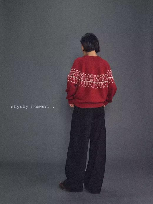 shyshystill/shy202411001/节日氛围感温暖冬季美丽奴羊毛套头毛衣 商品图3