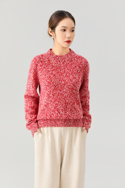 静奢邓肯花纱半高领羊绒衫（一口价） 商品图0